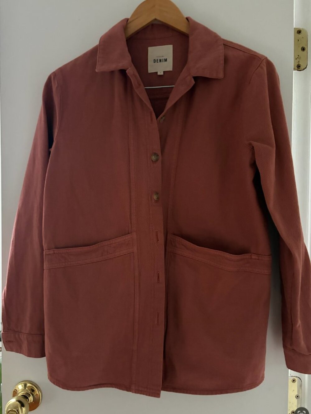 Sezane Denim Pink Jacket